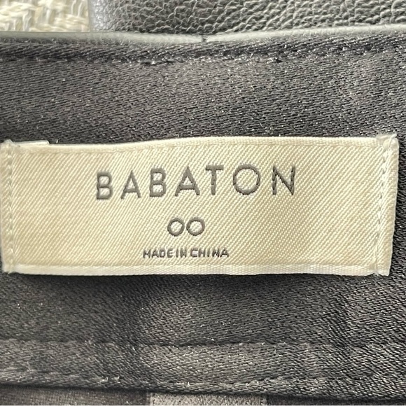 ❌SOLD❌ Aritzia Babaton Command Cropped Pant  Black Vegan Leather pants size 00 - Picture 8 of 11